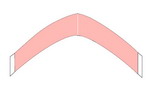 A: 5" Super Wide Contours Hairpiece Tape (Red Liner Clear)